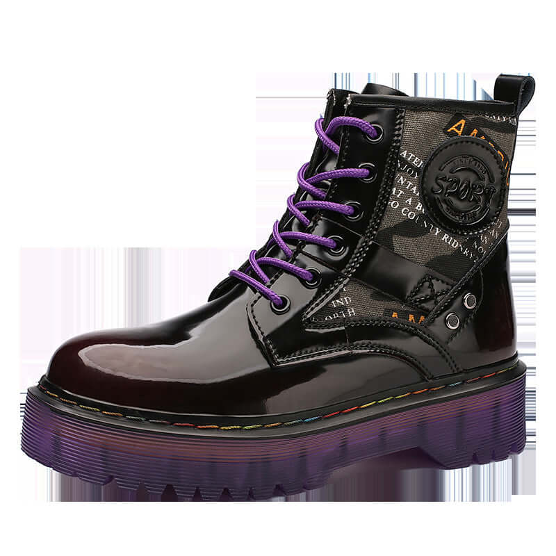 Tooling Boots Big Head Leather Boots High-top Laces
